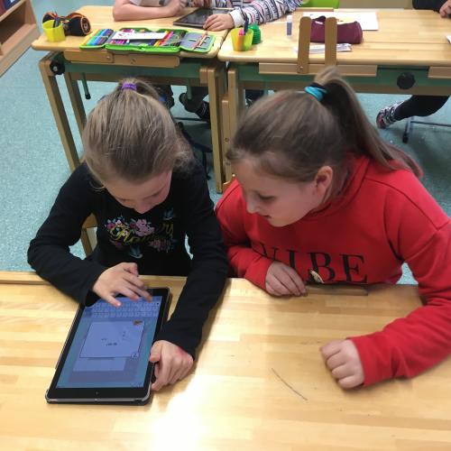 Arbeit mit den Tablets