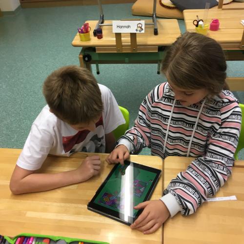 Arbeit mit den Tablets