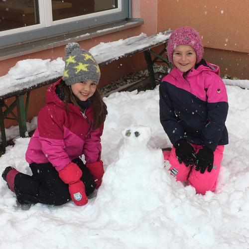 Das ist unser Schneemann