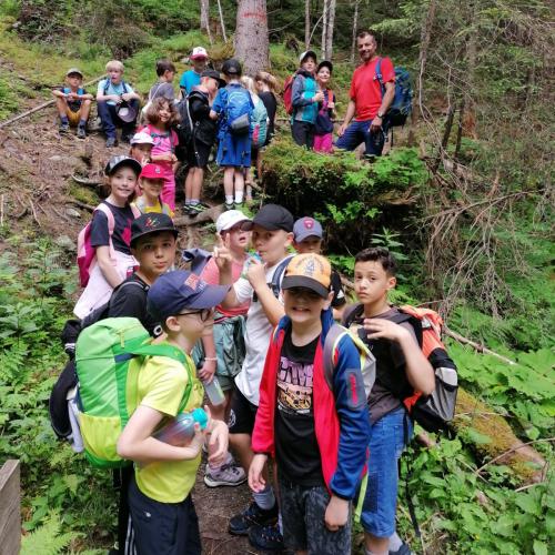 Der Abschlussausflug der diesjährigen 4. Klassen ging auf die Sattelbergalm!