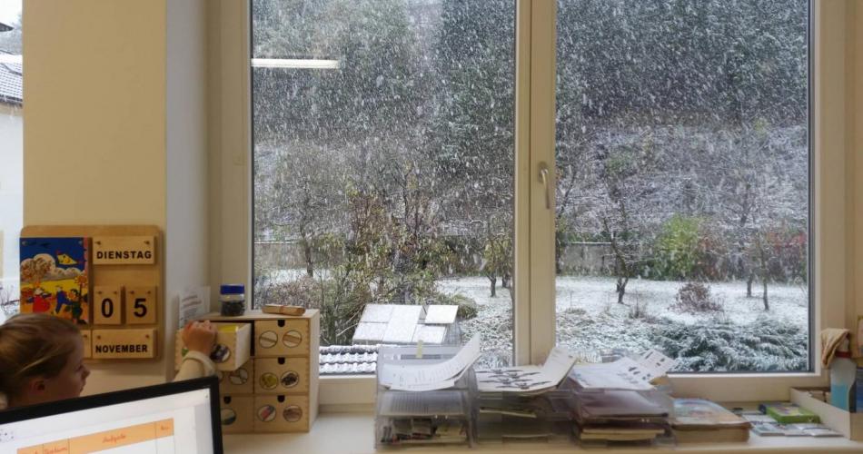 Der erste Schnee fällt