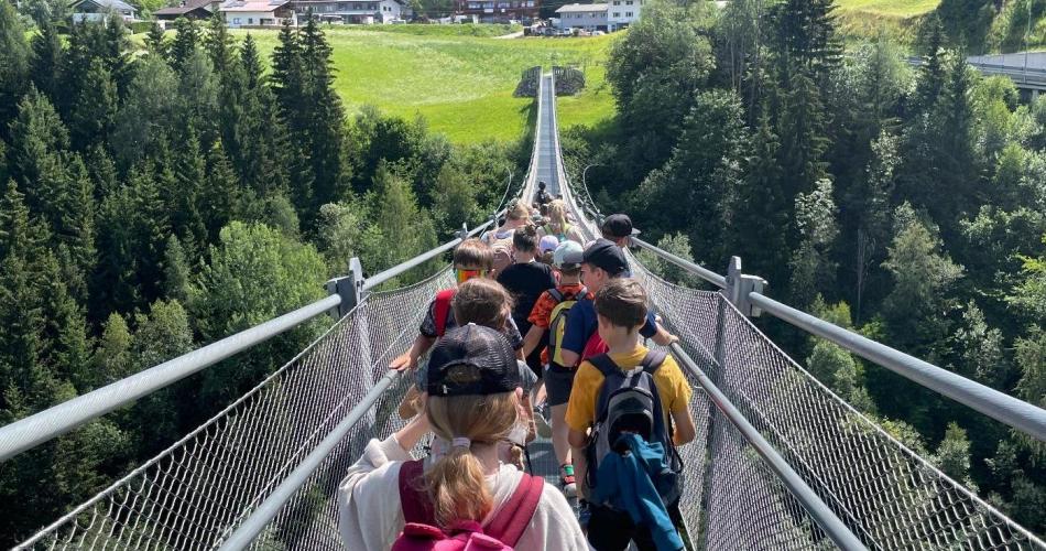 Über die Hängebrücke